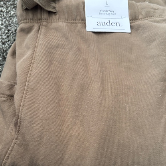 NEW Auden French Terry Barrel Leg Lounge Pants Brown - Picture 4 of 5